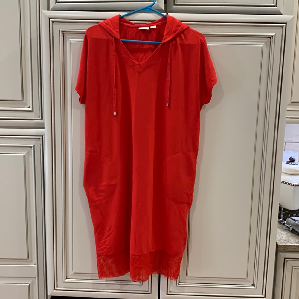Chico’s zenergy red dress.  Size 2 Chicos.  Large/size 12 normally.